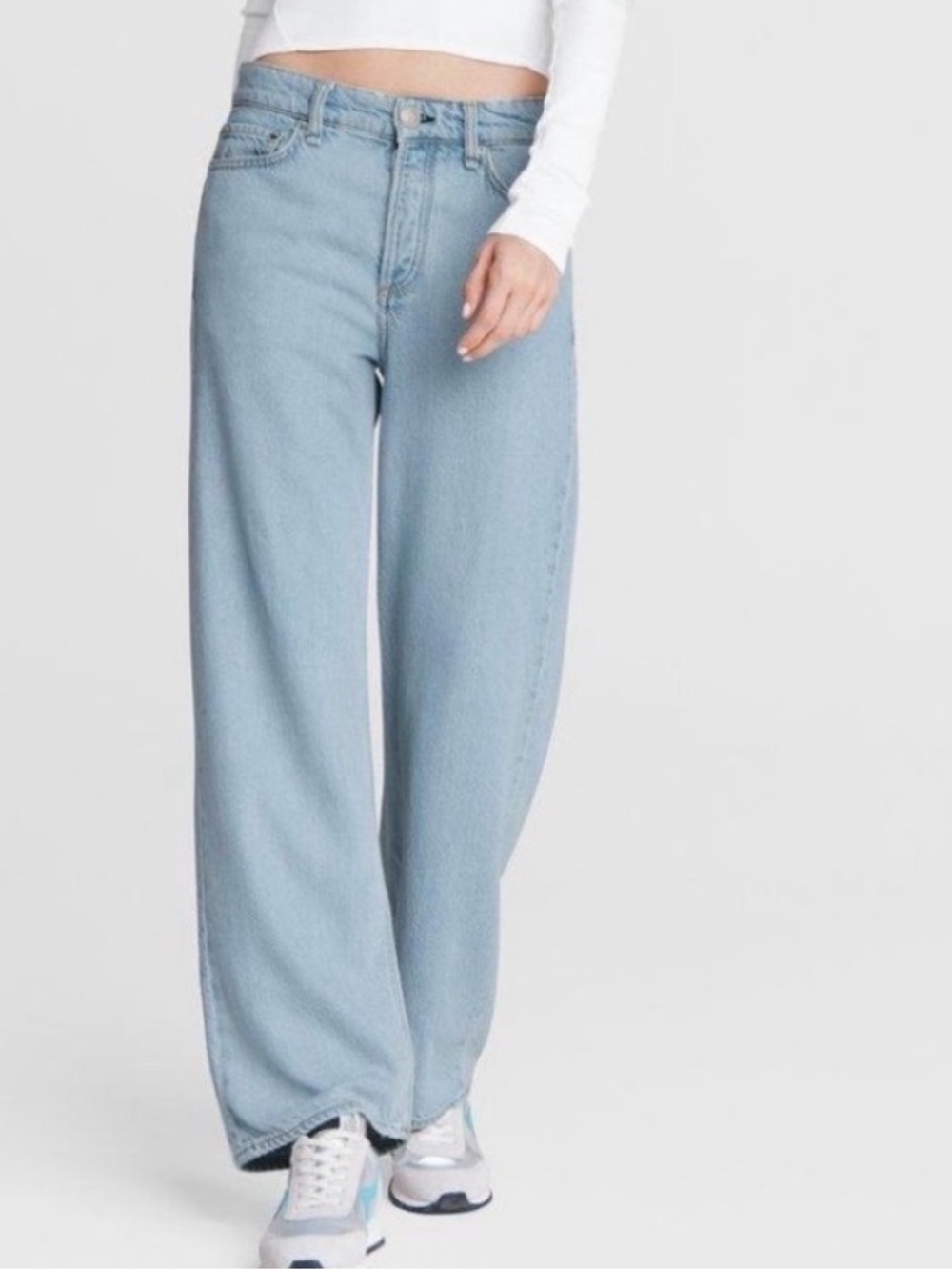 Rag & Bone Logan Featherweight Denim Low Rise Wide Leg in Blossom Light Wash 26 - Picture 7 of 8